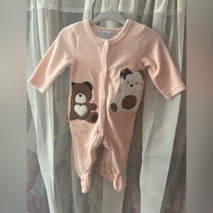 Sterling Baby Footies One Piece in Pink and Brown
